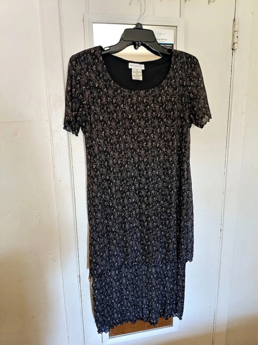 Vintage White Stag Floral Midi Dress